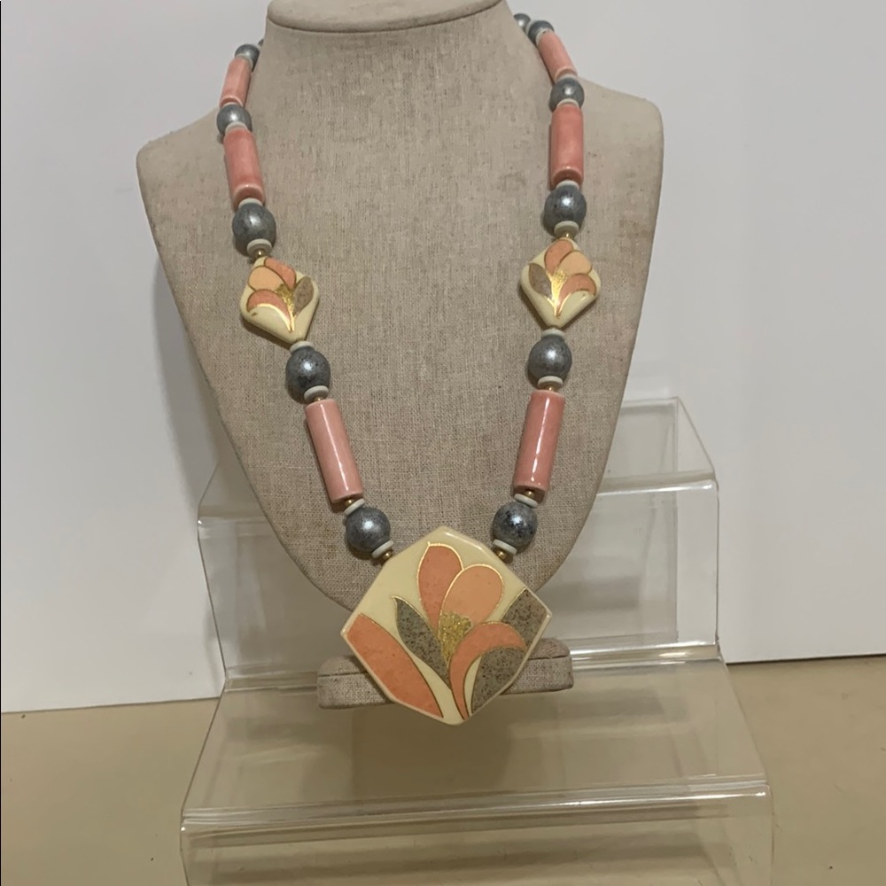 Japan ceramic bead Multicolor Necklace